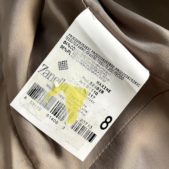 NWT Zanella Textured Full Zip Women's Jacket Blazer Size 8 Made in Italy - Picture 14 of 16